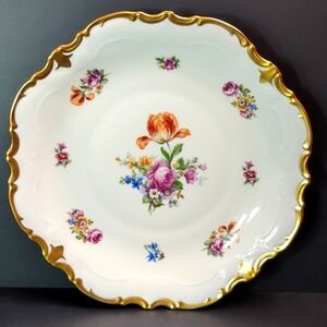 Vintage Reichenbach Fine China German Made Large Floral Serving Platter .